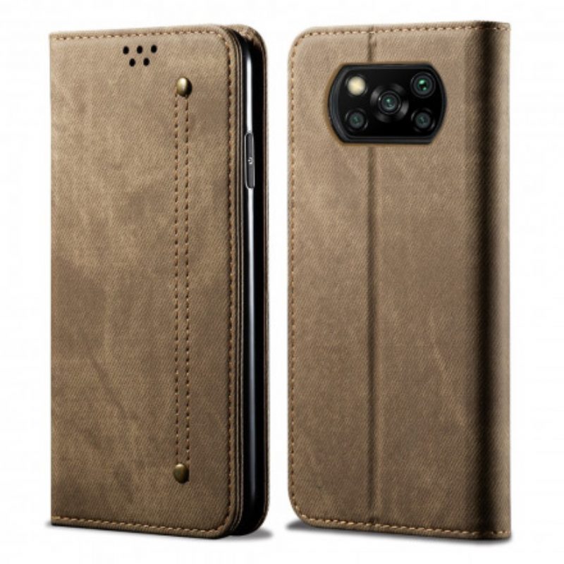 Schutzhülle Für Poco X3 / X3 Pro / X3 NFC Flip Case Kunstleder-jeans-textur