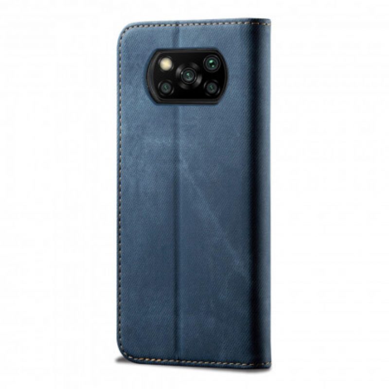 Schutzhülle Für Poco X3 / X3 Pro / X3 NFC Flip Case Kunstleder-jeans-textur