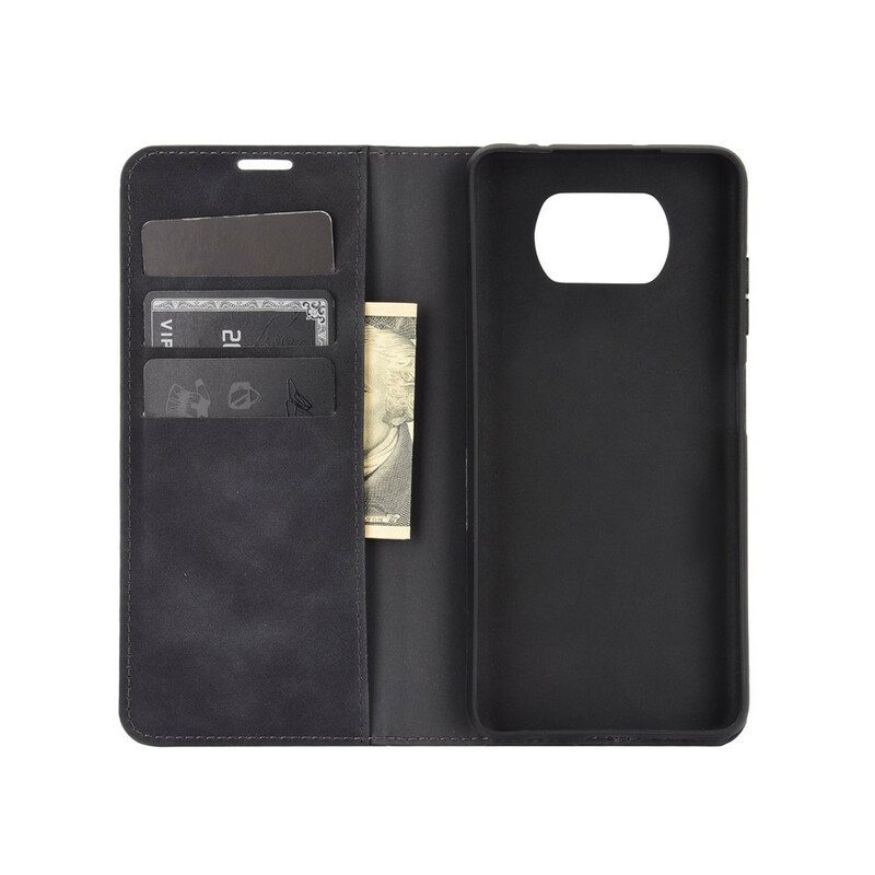 Schutzhülle Für Poco X3 / X3 Pro / X3 NFC Flip Case Weicher Ledereffekt