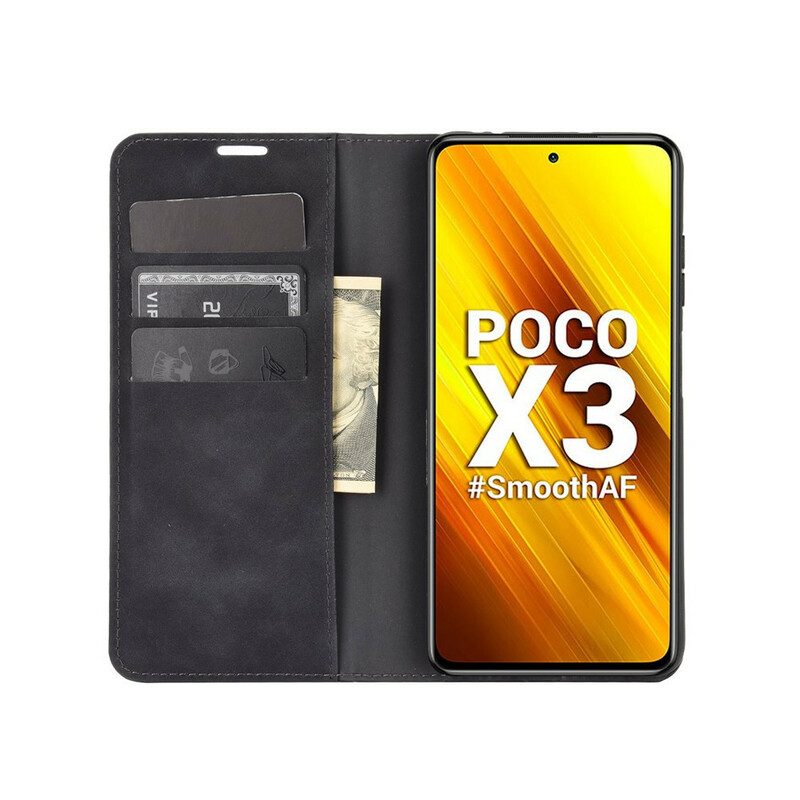 Schutzhülle Für Poco X3 / X3 Pro / X3 NFC Flip Case Weicher Ledereffekt