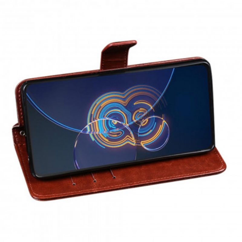 Flip Case Für Asus Zenfone 8 Flip Flip Case Kunstleder Idewei