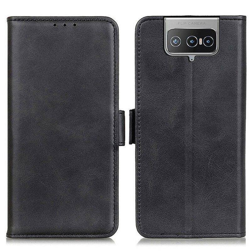 Lederhüllen Für Asus Zenfone 8 Flip Flip Case Doppelte Klappe