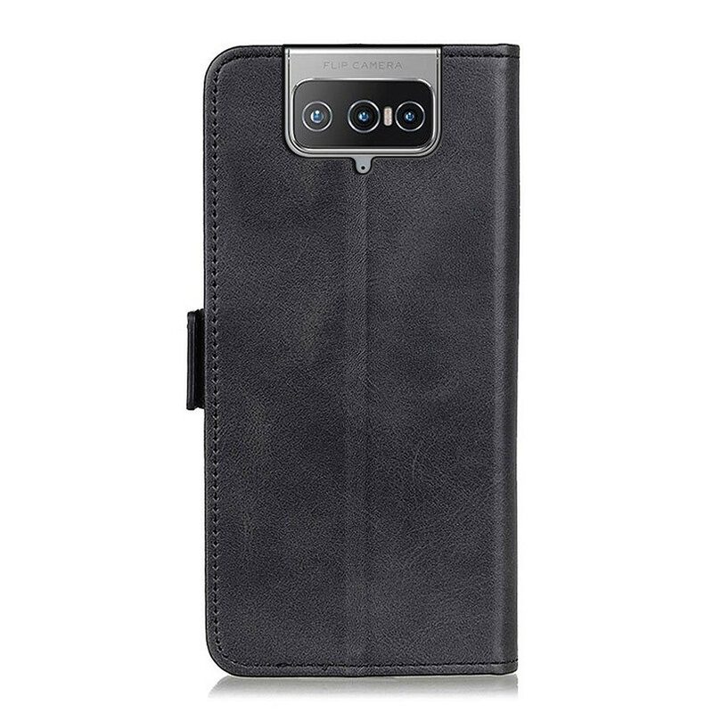 Lederhüllen Für Asus Zenfone 8 Flip Flip Case Doppelte Klappe