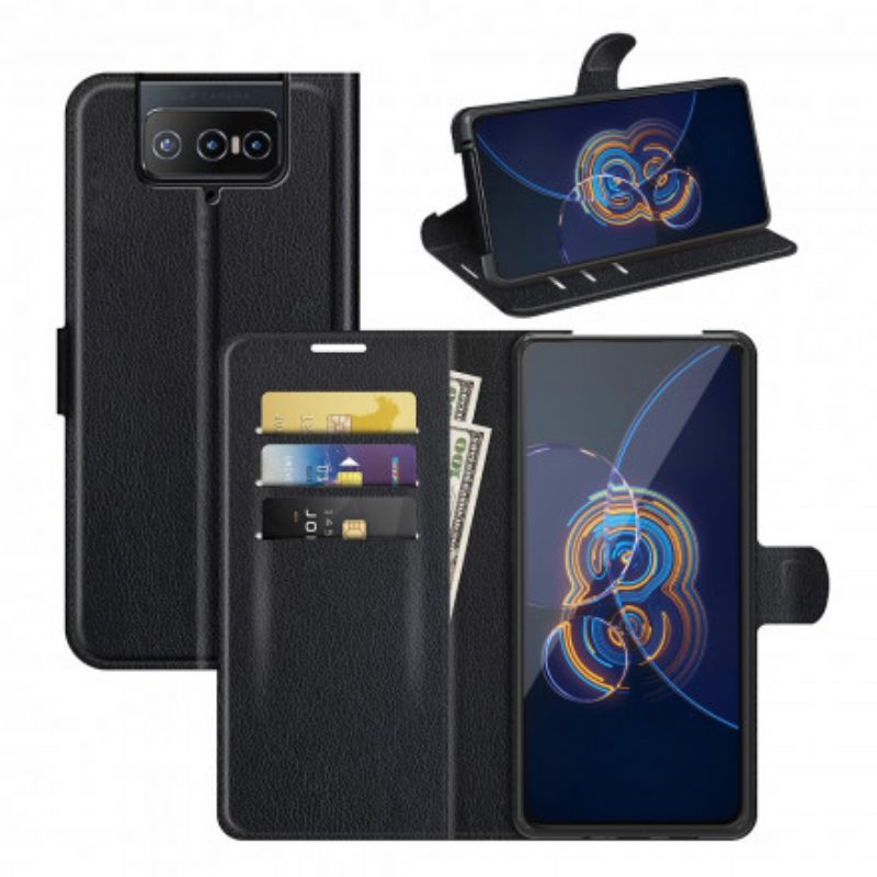 Lederhüllen Für Asus Zenfone 8 Flip Flip Case Klassisches Kunstleder