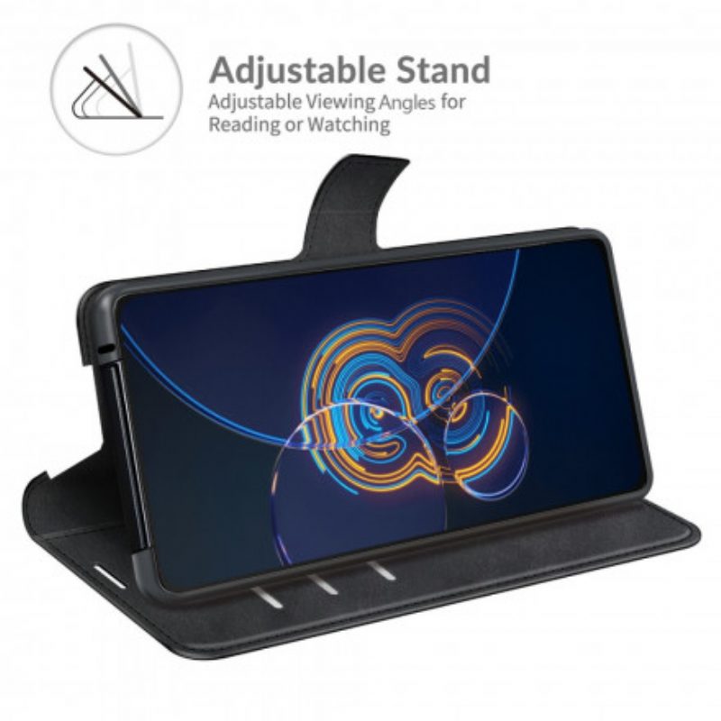 Lederhüllen Für Asus Zenfone 8 Flip Flip Case Kunstleder Slim