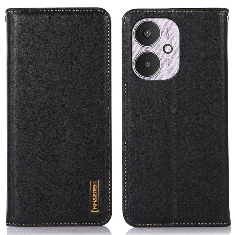 Flip Case Poco C65 Khazneh-leder