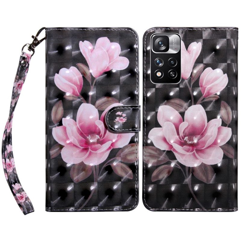 Flip Case Für Xiaomi Redmi Note 11 Pro Plus 5G Blühende Blumen