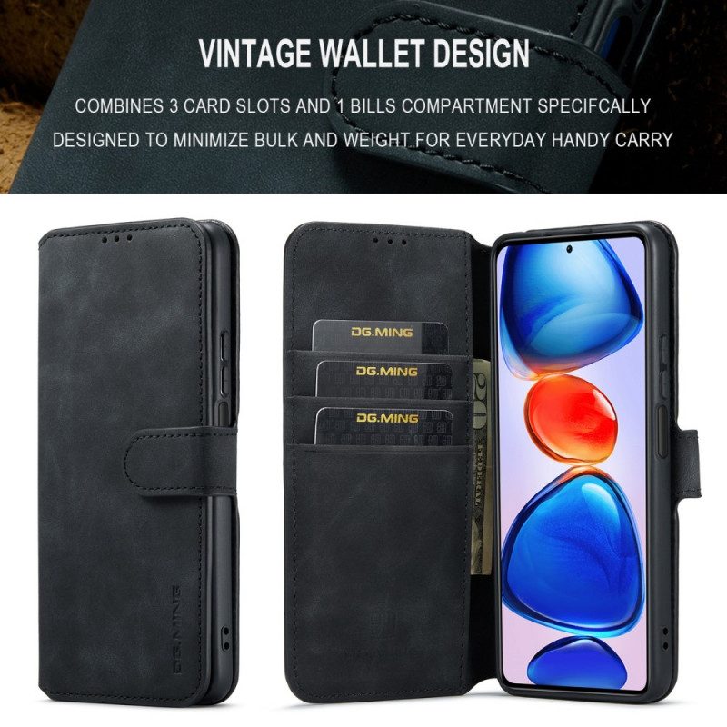 Flip Case Für Xiaomi Redmi Note 11 Pro Plus 5G Dg.ming Retro