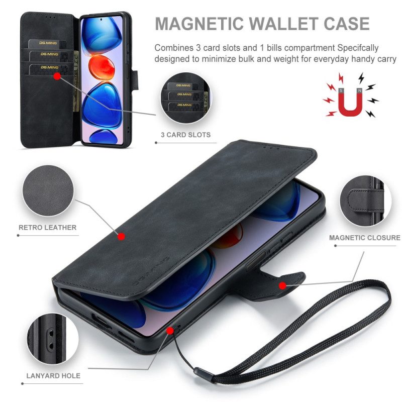 Flip Case Für Xiaomi Redmi Note 11 Pro Plus 5G Dg.ming Retro