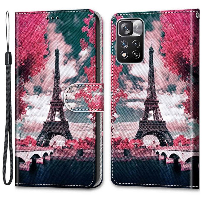 Flip Case Für Xiaomi Redmi Note 11 Pro Plus 5G Eiffelturm