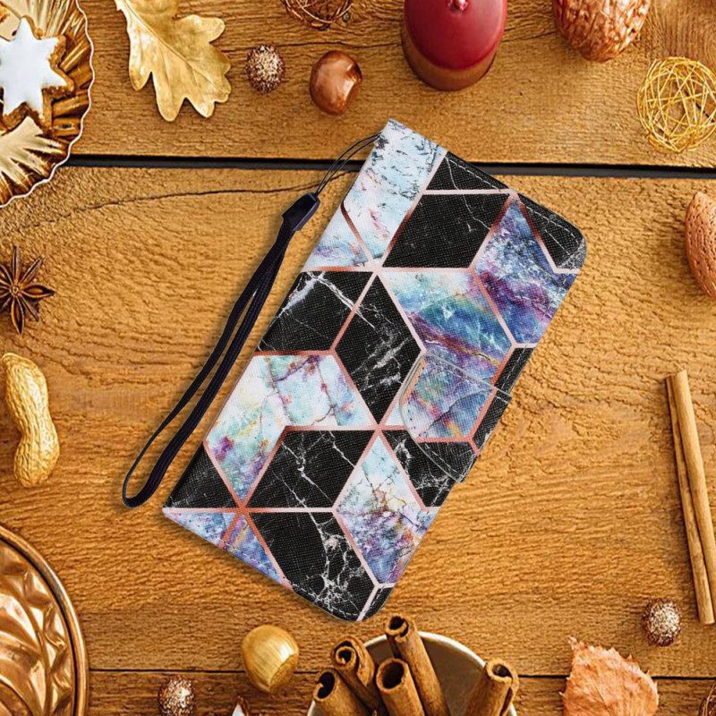 Flip Case Für Xiaomi Redmi Note 11 Pro Plus 5G Geometrischer Marmorstil