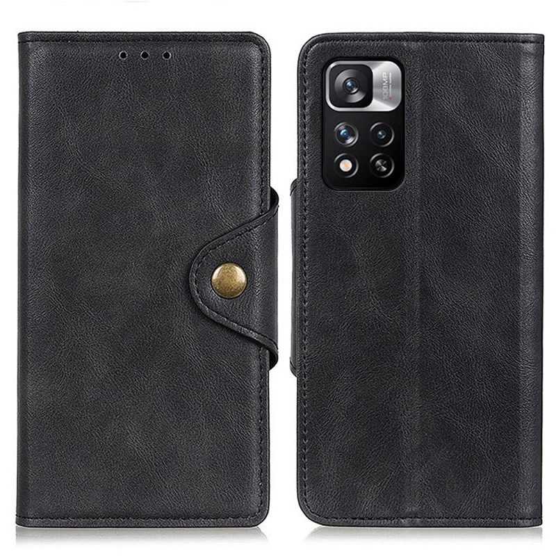 Flip Case Für Xiaomi Redmi Note 11 Pro Plus 5G Knopf Aus Kunstleder