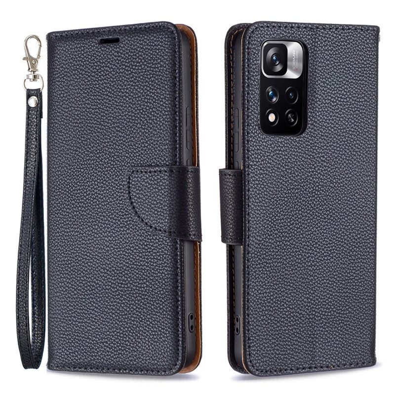 Flip Case Für Xiaomi Redmi Note 11 Pro Plus 5G Litschi-schrägverschluss