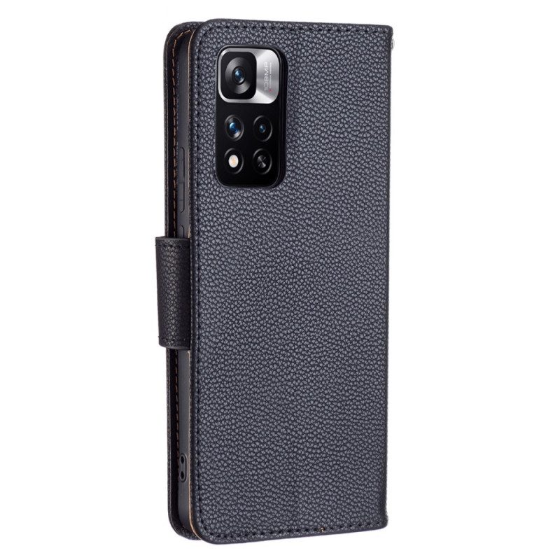 Flip Case Für Xiaomi Redmi Note 11 Pro Plus 5G Litschi-schrägverschluss