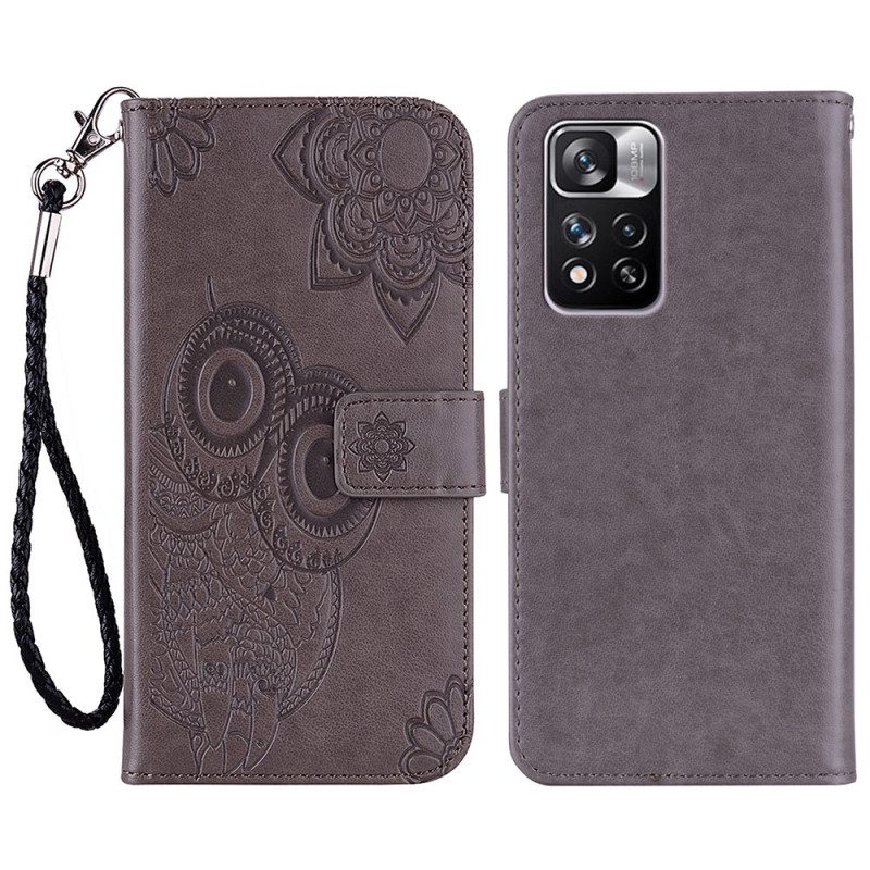 Flip Case Für Xiaomi Redmi Note 11 Pro Plus 5G Mandala-eule