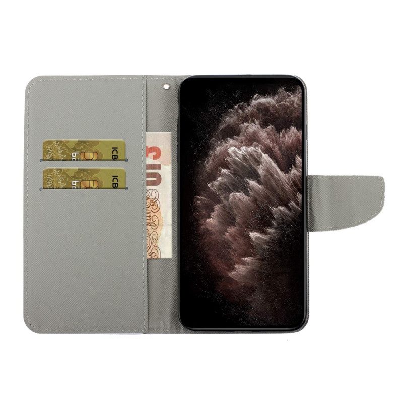 Flip Case Für Xiaomi Redmi Note 11 Pro Plus 5G Mit Kordel Auffälliges Riemchen-mandala