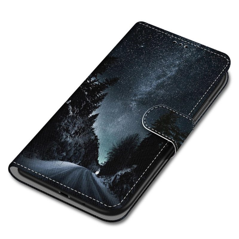 Flip Case Für Xiaomi Redmi Note 11 Pro Plus 5G Mit Kordel Lanyard-landschaft