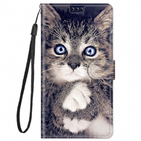 Flip Case Für Xiaomi Redmi Note 11 Pro Plus 5G Mit Kordel Tanga-katzen-fan