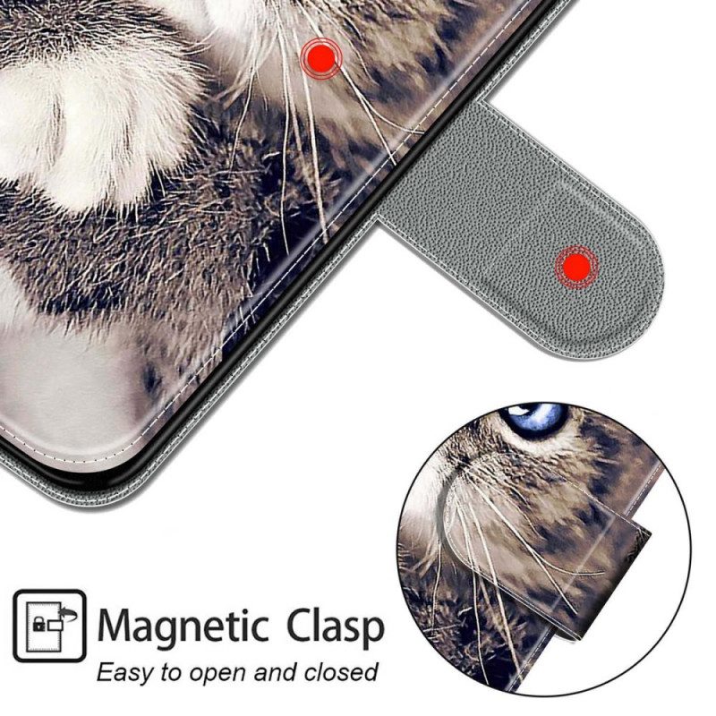 Flip Case Für Xiaomi Redmi Note 11 Pro Plus 5G Mit Kordel Tanga-katzen-fan