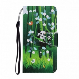 Flip Case Für Xiaomi Redmi Note 11 Pro Plus 5G Panda-spaziergang