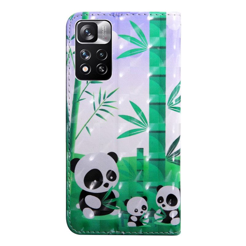 Flip Case Für Xiaomi Redmi Note 11 Pro Plus 5G Pandas