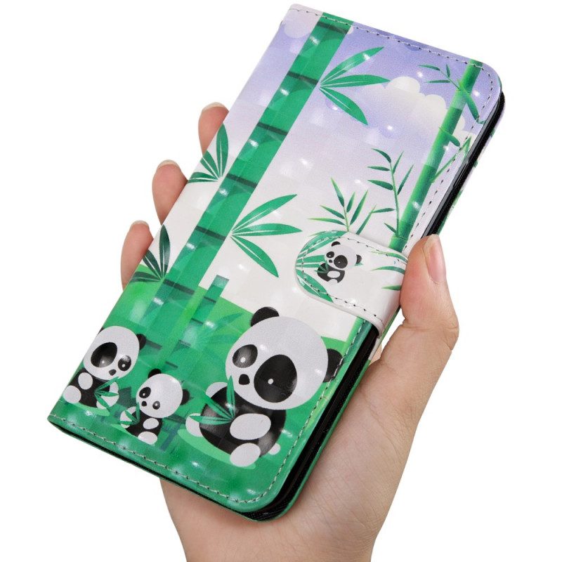 Flip Case Für Xiaomi Redmi Note 11 Pro Plus 5G Pandas