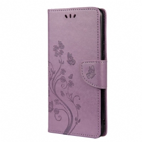 Flip Case Für Xiaomi Redmi Note 11 Pro Plus 5G Schmetterlinge Und Blumen