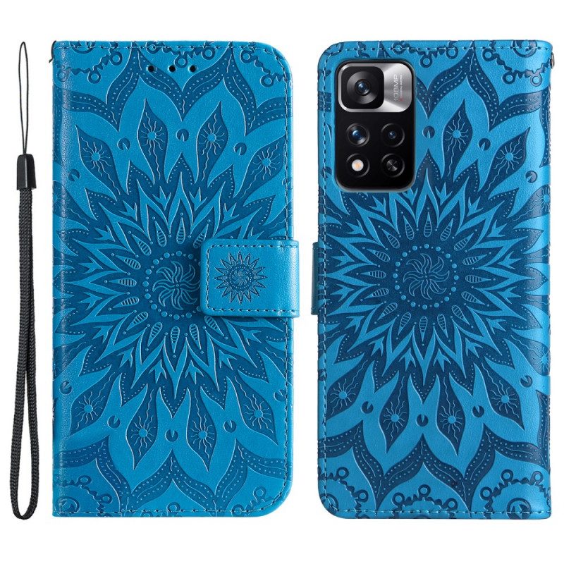 Flip Case Für Xiaomi Redmi Note 11 Pro Plus 5G Sonnenblume