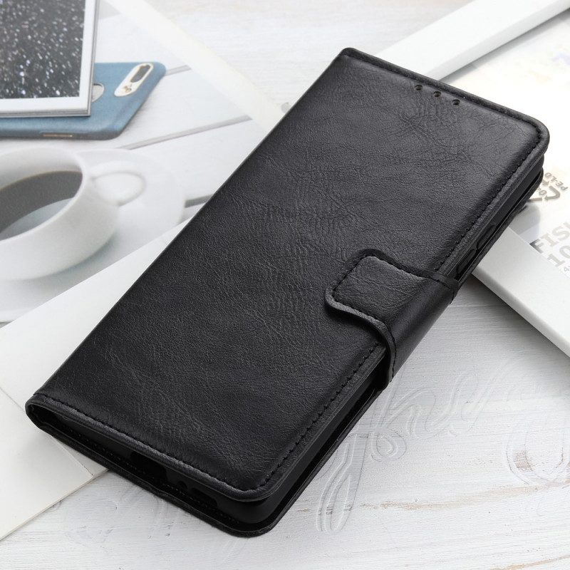 Flip Case Für Xiaomi Redmi Note 11 Pro Plus 5G Wendeverschluss Aus Spaltleder