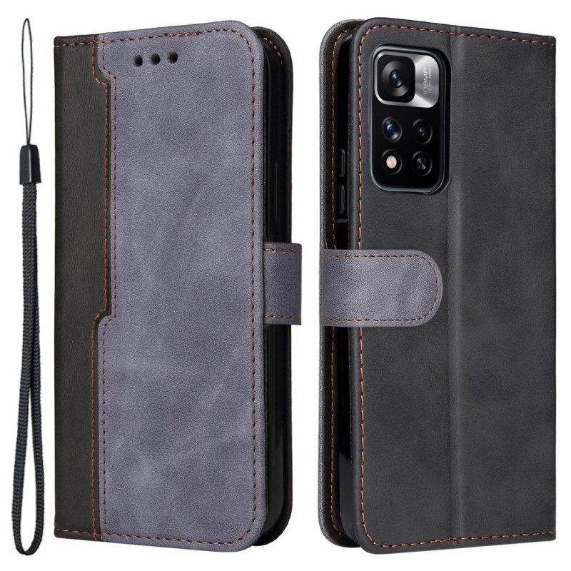 Flip Case Für Xiaomi Redmi Note 11 Pro Plus 5G Zweifarbig