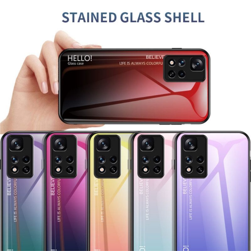 Handyhülle Für Xiaomi Redmi Note 11 Pro Plus 5G Gehärtetes Glas Hallo