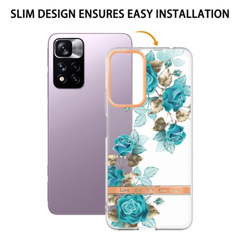 Handyhülle Für Xiaomi Redmi Note 11 Pro Plus 5G Nahtlose Blumen