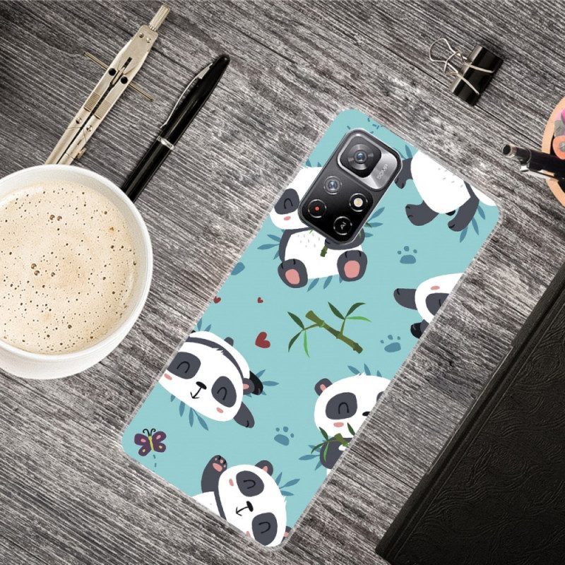 Handyhülle Für Xiaomi Redmi Note 11 Pro Plus 5G Panda-haufen Aus Silikon