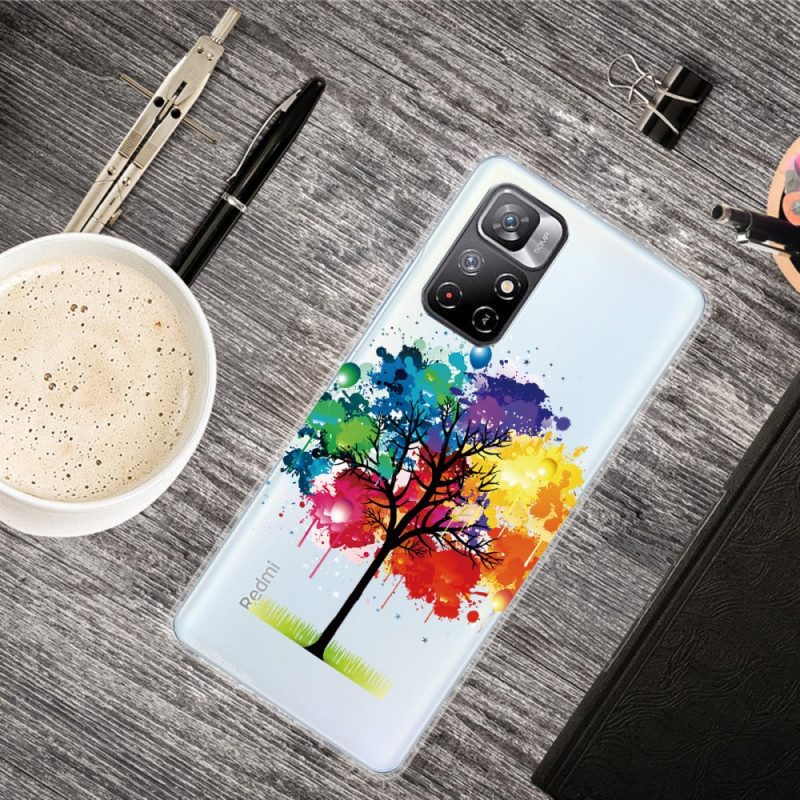 Hülle Für Xiaomi Redmi Note 11 Pro Plus 5G Nahtloser Aquarellbaum