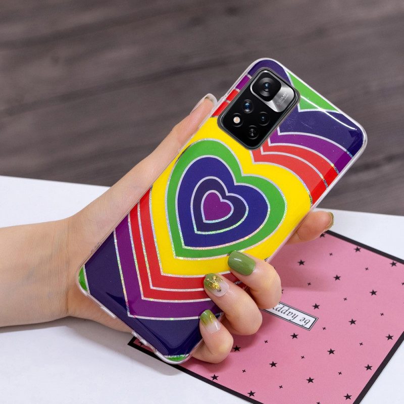 Hülle Für Xiaomi Redmi Note 11 Pro Plus 5G Psychedelisches Herz