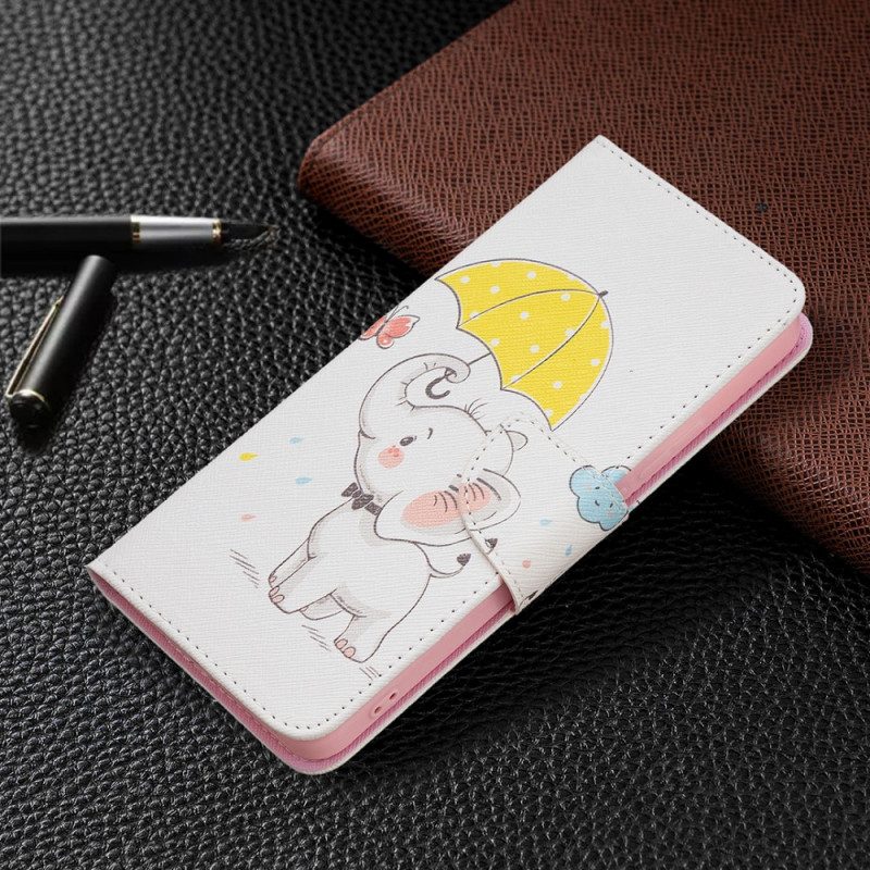 Lederhüllen Für Xiaomi Redmi Note 11 Pro Plus 5G Baby Elefant