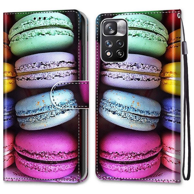 Lederhüllen Für Xiaomi Redmi Note 11 Pro Plus 5G Macarons