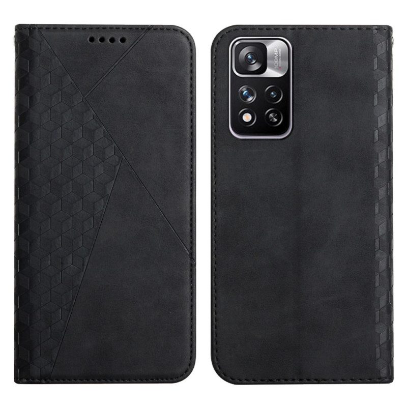 Schutzhülle Für Xiaomi Redmi Note 11 Pro Plus 5G Flip Case 3d-muster In Lederoptik