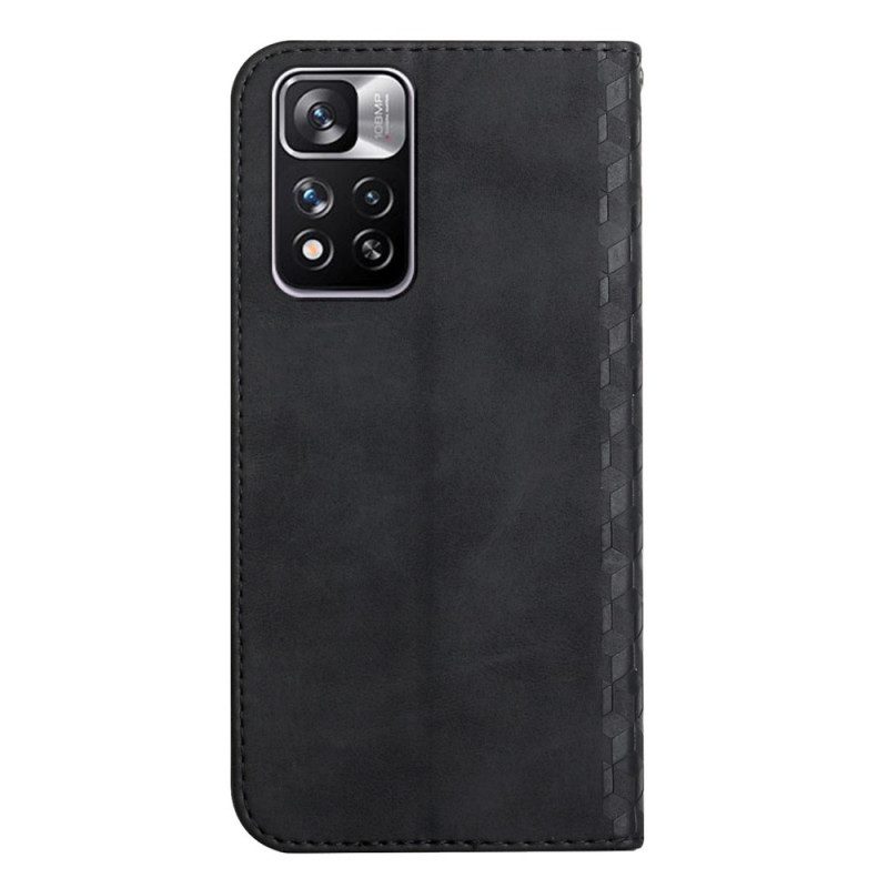 Schutzhülle Für Xiaomi Redmi Note 11 Pro Plus 5G Flip Case 3d-muster In Lederoptik