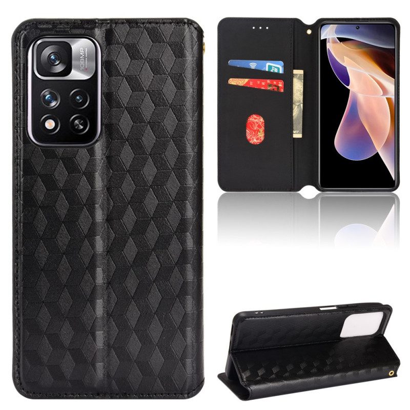 Schutzhülle Für Xiaomi Redmi Note 11 Pro Plus 5G Flip Case 3d-textur Mit Ledereffekt