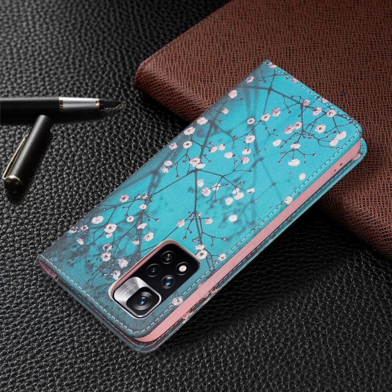 Schutzhülle Für Xiaomi Redmi Note 11 Pro Plus 5G Flip Case Blühende Zweige