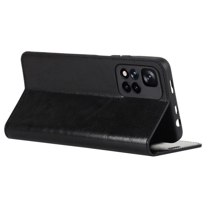 Schutzhülle Für Xiaomi Redmi Note 11 Pro Plus 5G Flip Case Echtes Leder