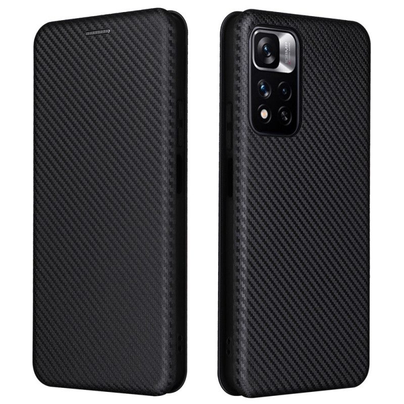 Schutzhülle Für Xiaomi Redmi Note 11 Pro Plus 5G Flip Case Farbiges Carbon-silikon