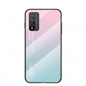 Handyhülle Für Honor 10X Lite Gehärtetes Glas Hallo