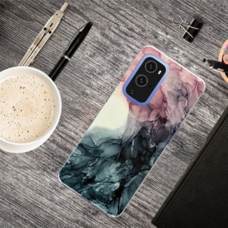 Handyhülle Für OnePlus 9 Pro Farbiger Marmor