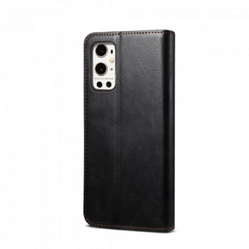 Schutzhülle Für OnePlus 9 Pro Flip Case Gewachstes Kunstleder