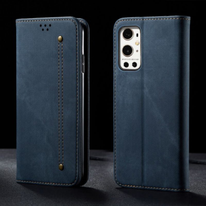 Schutzhülle Für OnePlus 9 Pro Flip Case Kunstleder-jeans-textur