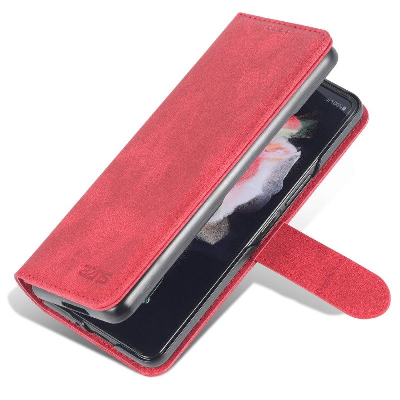 Flip Case Für Samsung Galaxy Z Fold 4 Brieftasche Azns Stitching Wallet