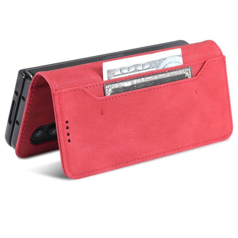 Flip Case Für Samsung Galaxy Z Fold 4 Brieftasche Azns Stitching Wallet