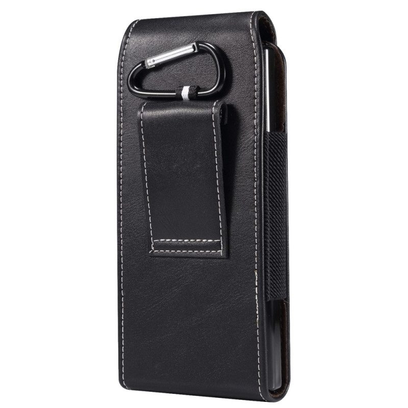 Flip Case Für Samsung Galaxy Z Fold 4 Gürteltasche Aus Mikrofaser-leder